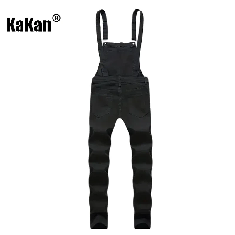 

Kakan - New Men's Small Leg One Piece Jeans, Y2k Clothes Fashion Personalized Strap Long Jeans Jeans Man Brand