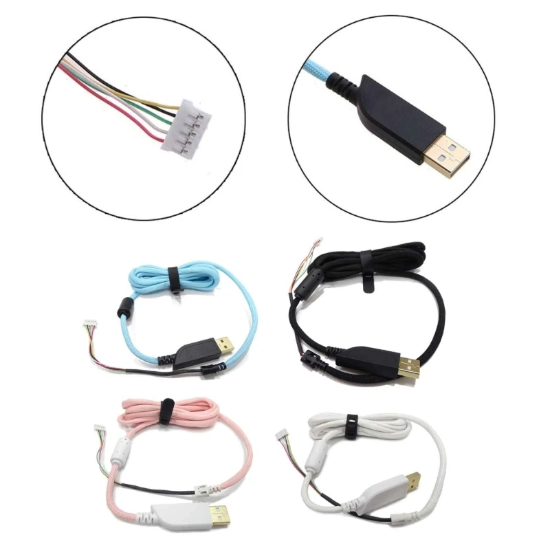 DIY Umbrella Rope Mouse Cables Soft Durable Mouse Line Replacement Mouse Wire for ZOWIE FK-B ZA-B ,FK1-B，FK2-B Dropship