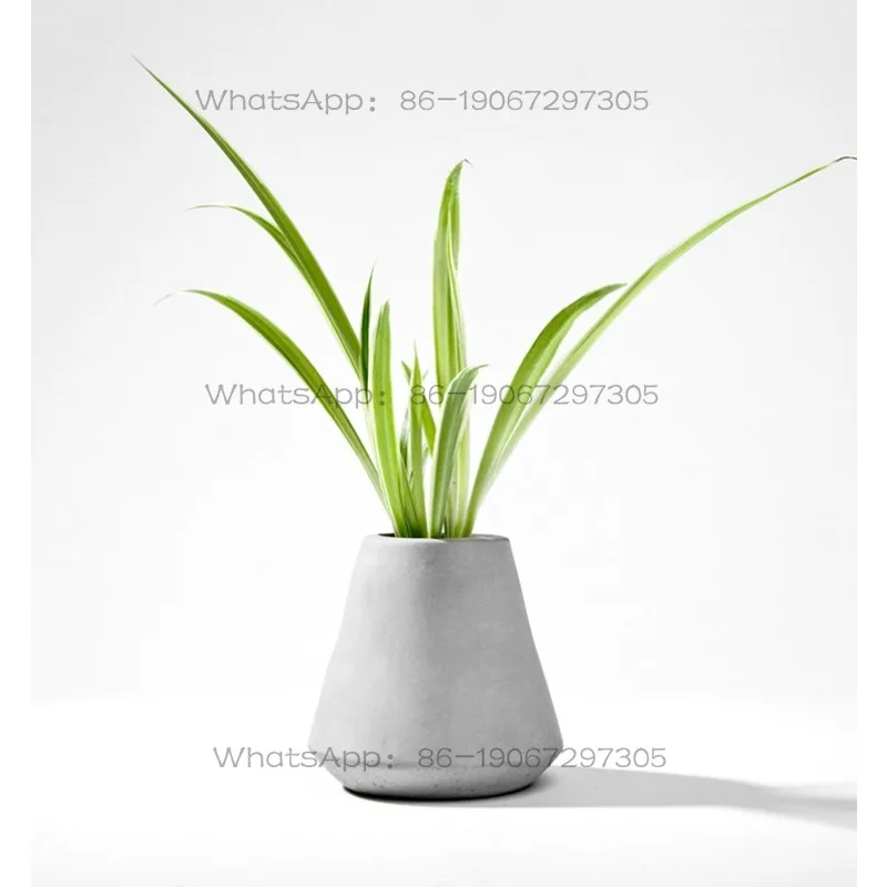 Concrete simple modern flower arrangement vase cement industrial flower instrument ornament