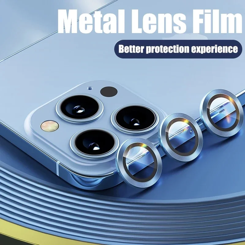 Aluminum Alloy Camera Lens Protector For IPhone 11 13 12 14 Pro Max Metal Ring Lens Glass For IPhone 12 13 Mini Protective Cap