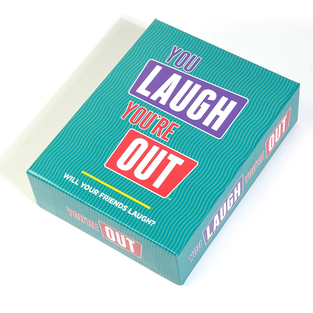 You Laugh You're Out Party Game with Hilarious Charades Family Card Games 125 Prompt Fun Family Game Nights Gatherings Parties