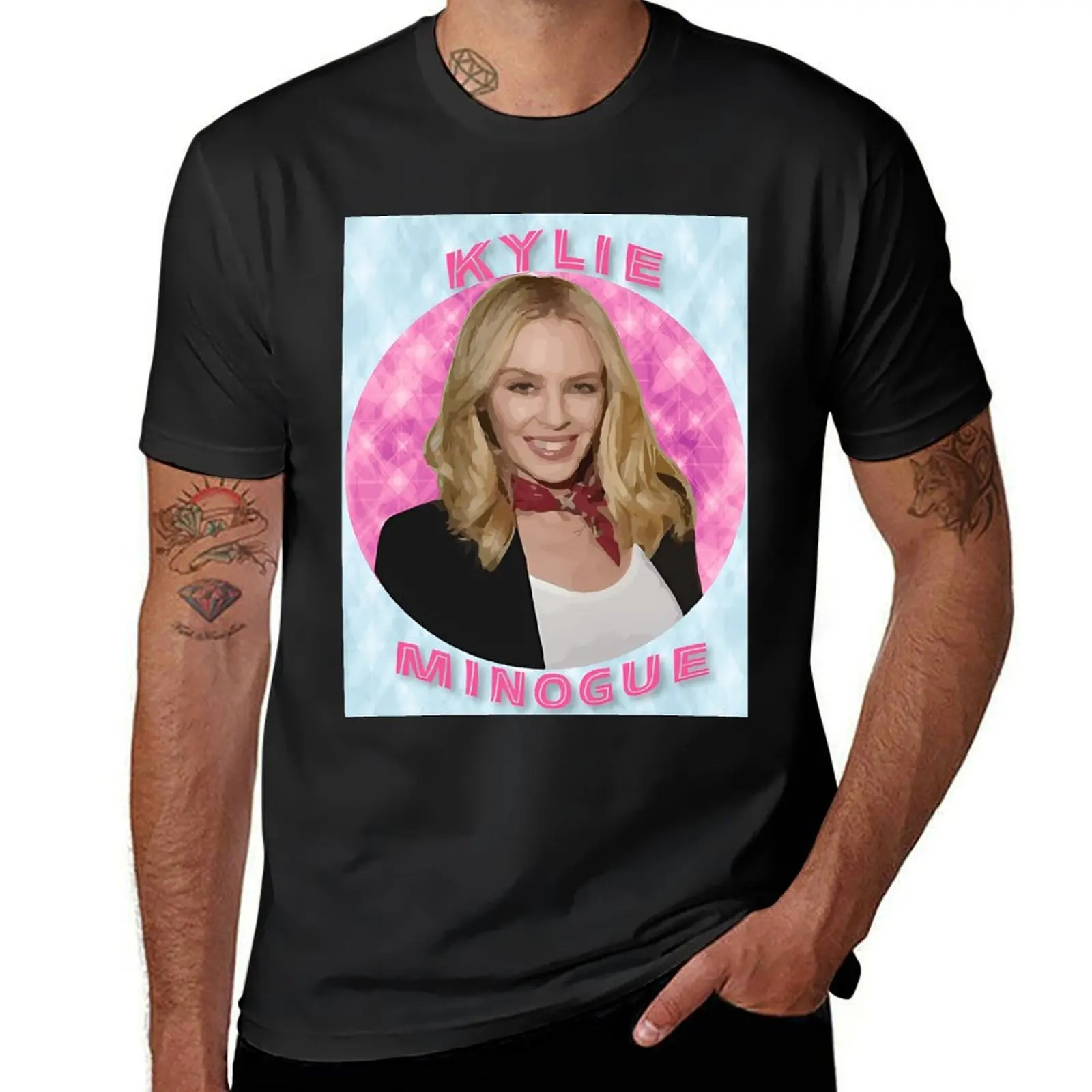 Kylie Minogue Vectorize Art T-Shirt blacks vintage clothes cute tops anime workout shirts for men