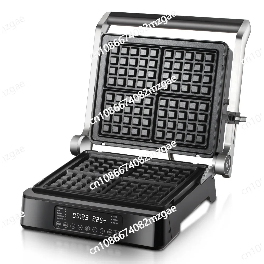 European and British Cross-border 2-in-1 Steak Machine Sandwich Machine Waffle Machine Detachable Smart Display Breakfast