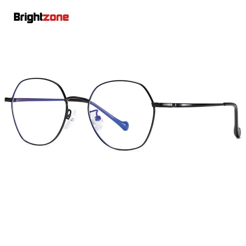 

Brightzone Multilateral Metal New Ladies Clear Glasses Men Women Myopia Anti Blue Light Male Spectacle Square Eyeglass Frames