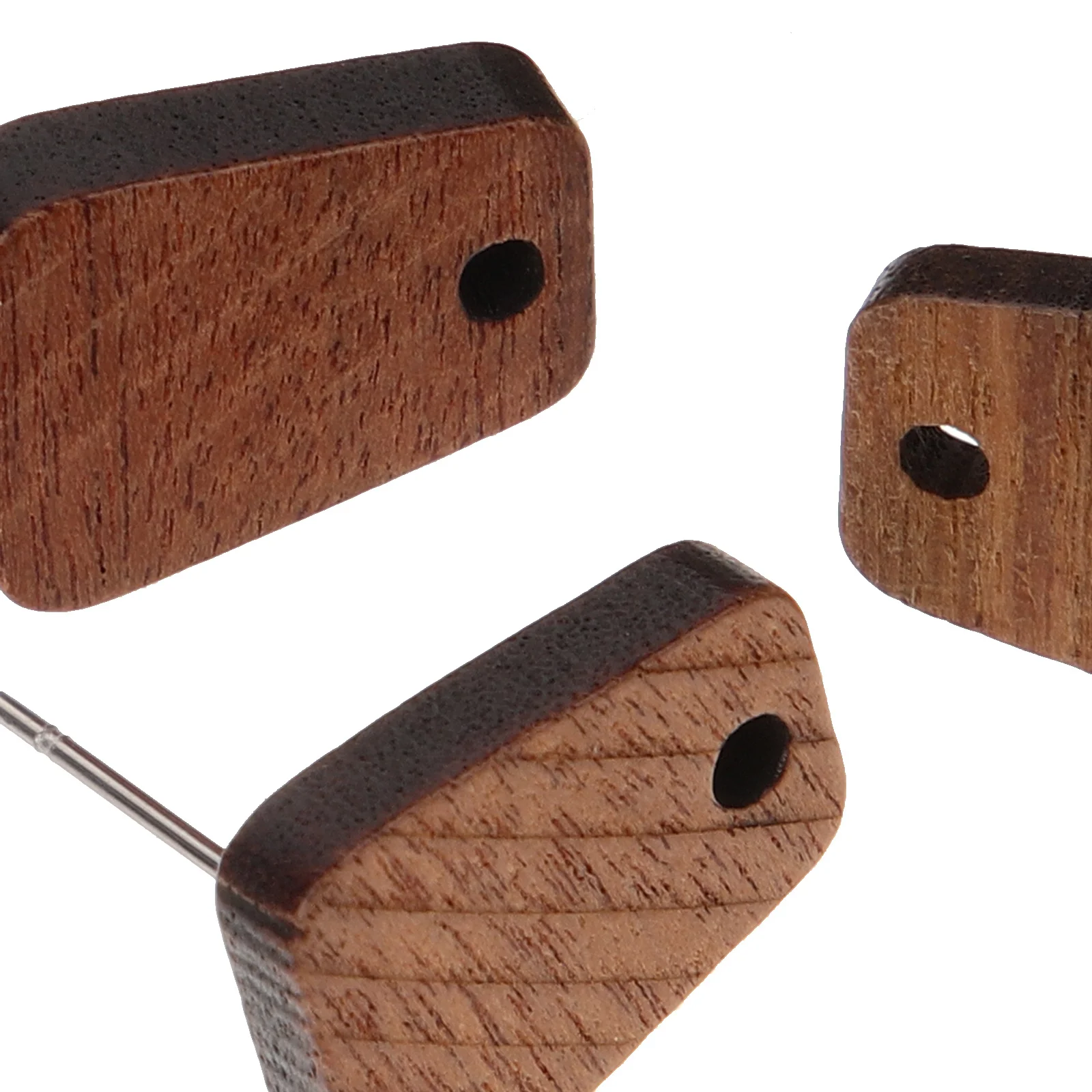 

10pcs Wooden Earring Posts For Jewelry Making Diy Earring Blanks Flat Head Studs Wood Ear Material Craft Accessories