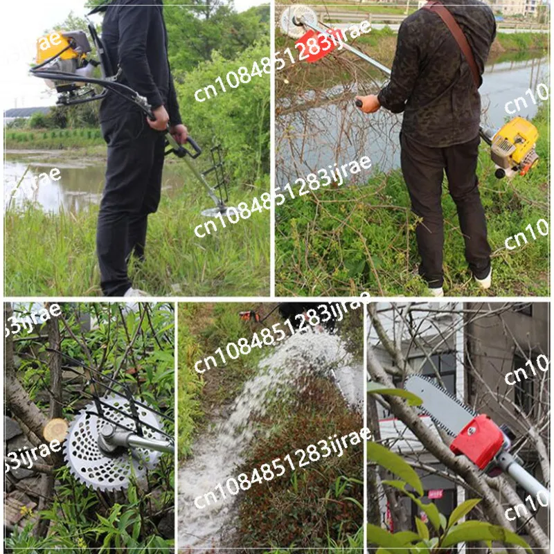 Two-stroke Mower Knapsack Small Multi-functional Irrigation Machine Grazing Rice Weeding Machine Gasoline