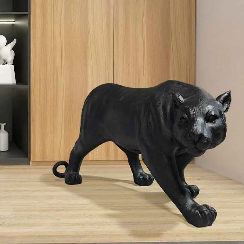 Simulated Leopard Sculpture Ornament,Garden Statues,Creative Artwork,Animal Leopard Crafts Decor,Nordic Room Decor,Customized