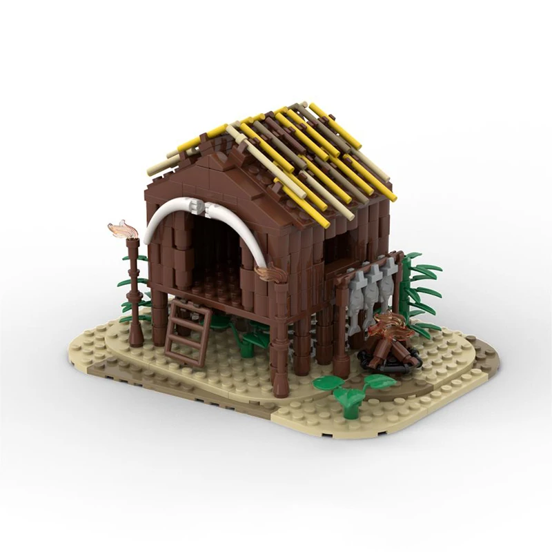 MOC building model spring, summer, autumn, winter season small house DIY children's creative educational building blocks gift,