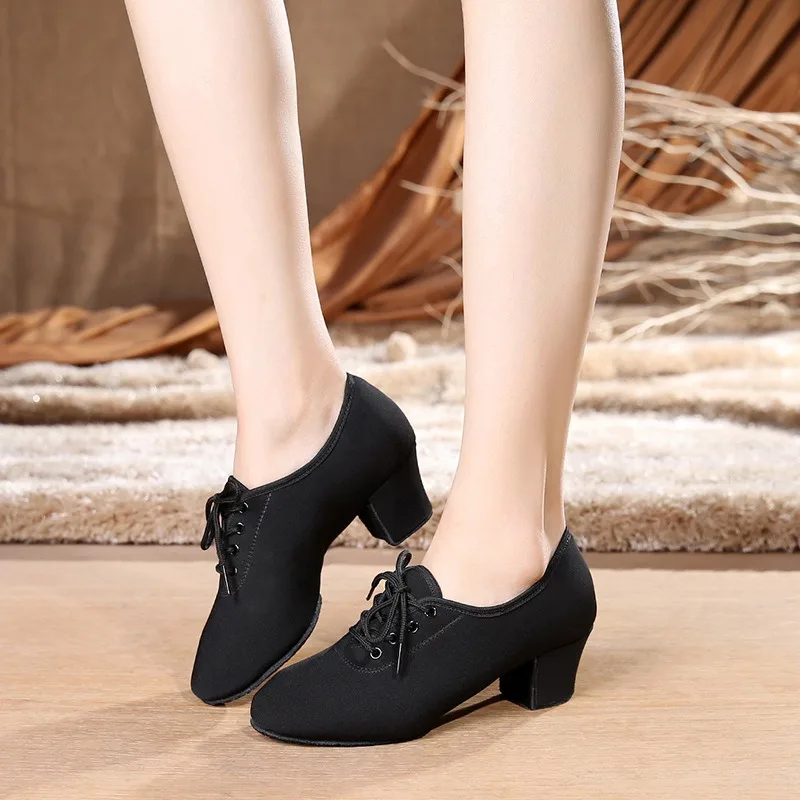 女性のラテンダンスシューズ子供のためのレディース社交ラテンタンゴモダンダンスシューズ男性サルサトレーニングシューズ 3.5/5 センチメートルヒール