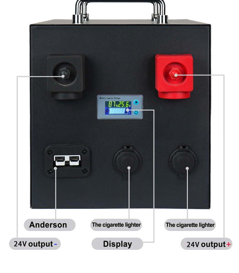 Akumulator 24v lifepo4 80AH 100AH do zasilania akumulator do przechowywania energii słonecznego na zewnątrz RV silnika wodny BMS