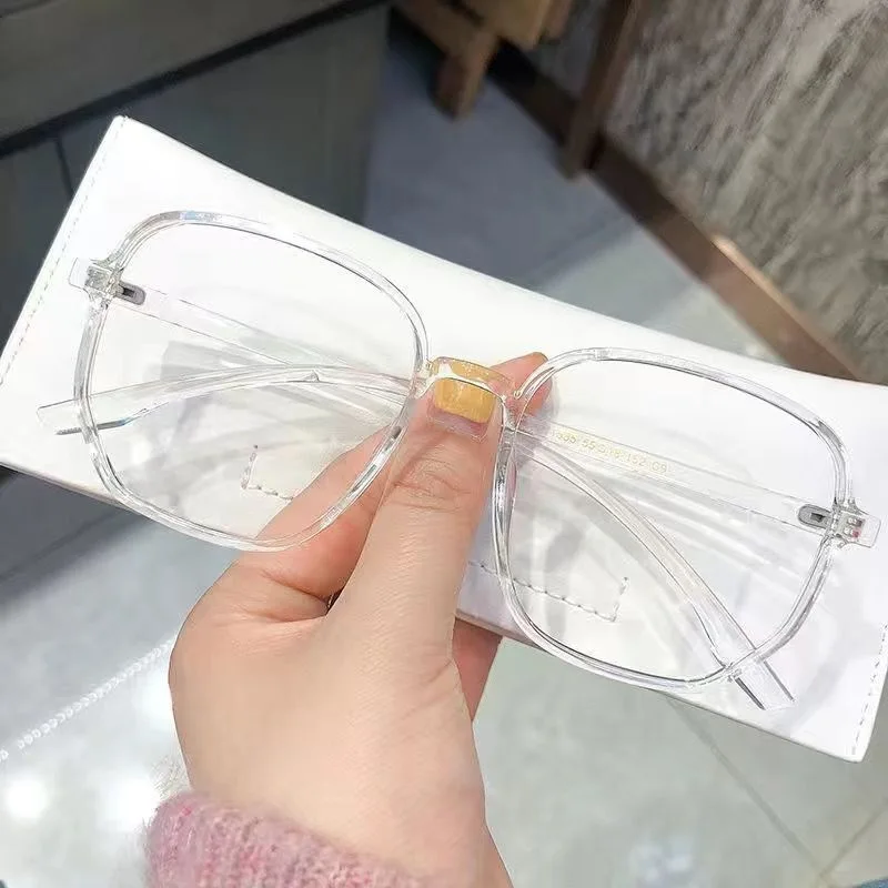 Blaulichtfilter-Brille für Damen und Herren, Modische Eckige Brillen, Geschäfts- und Freizeitbrille, Transparente Anti-Strahlungs-Filterbrille
