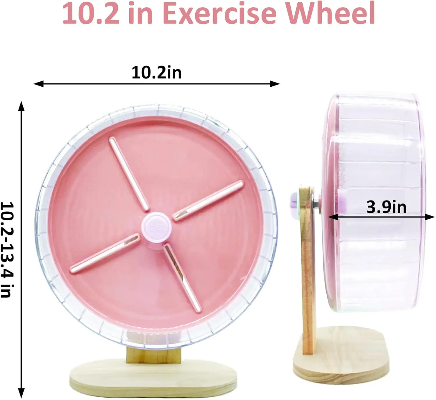 عجلة الهامستر الصامتة، 10.2 بوصة عجلة الجري الهامستر السورية الهادئة المضادة للانزلاق وحامل قابل للتعديل لجروع الجربوز