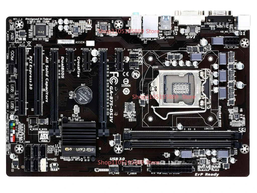 

Для Gigabyte B75-DS3V B75 основная плата DDR3 встроенный дисплей, большая плата, твердотельный конденсатор