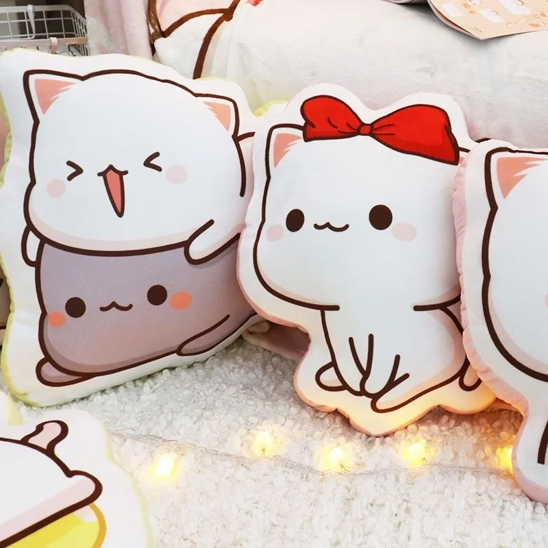 الكرتون العسل الخوخ القط أفخم دمية Kawaii لطيف أنيمي الشكل لعبة لينة للطفل Cushion بها بنفسك وسادة وسادة الديكور هدية عيد حقيقية