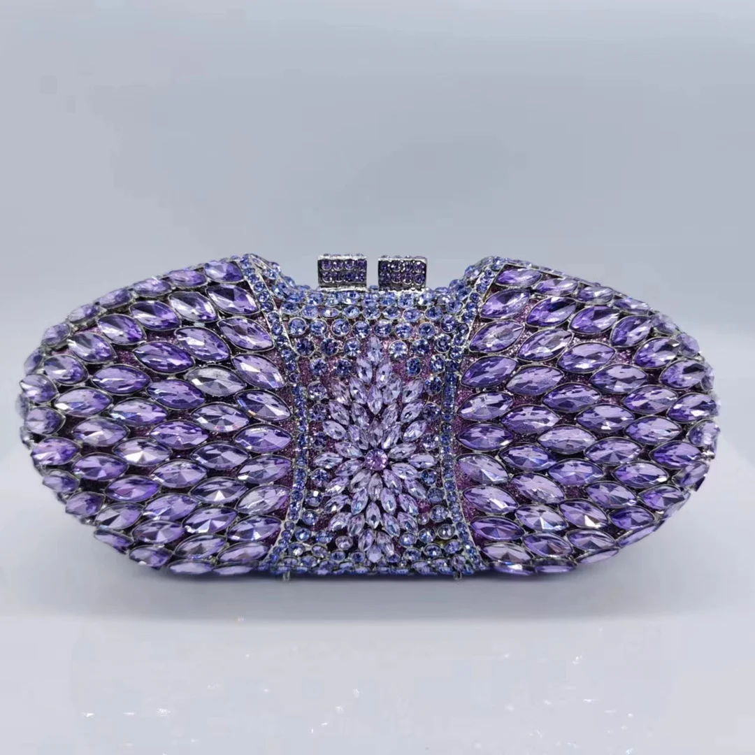 Luxury Designer Women Evening Clutch Elegant Crystal Bags Handmade Vintage Banquet Handbags Stone Wedding Bride Gift Purse Bags