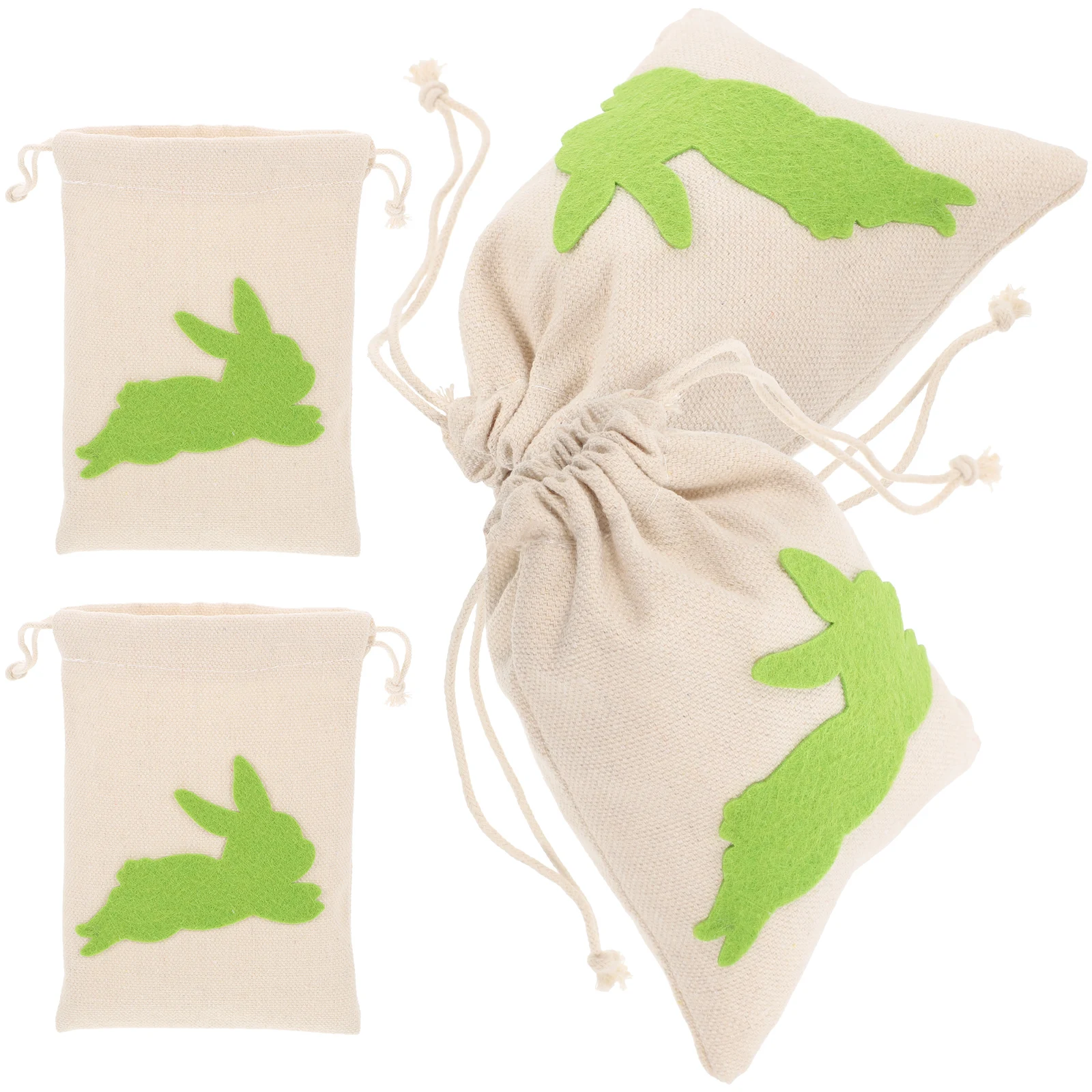 

Canvas Bunny Bag Fabric Gift Bags Decorative Cloth Easter Drawstring Packing Party Favors Long Lasting