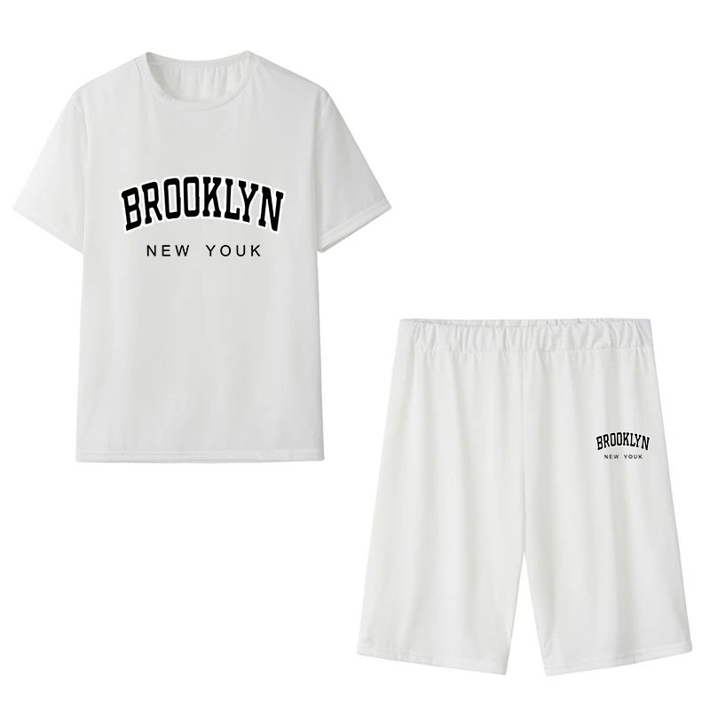 

Summer Women Two Piece Set Sportswear T-Shirts and Shorts Ladies Casual O-Neck Pullover Short Sleeve T-Shirt Casual Tracksuit