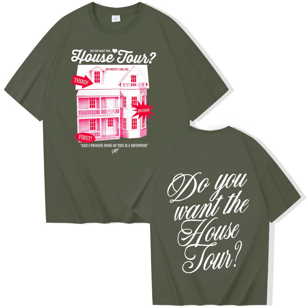 سابرينا كاربنتر هل تريد جولة البيت تي شيرت رجل امرأة Harajuku قصيرة الأكمام س الرقبة قميص غير رسمي هدية #2