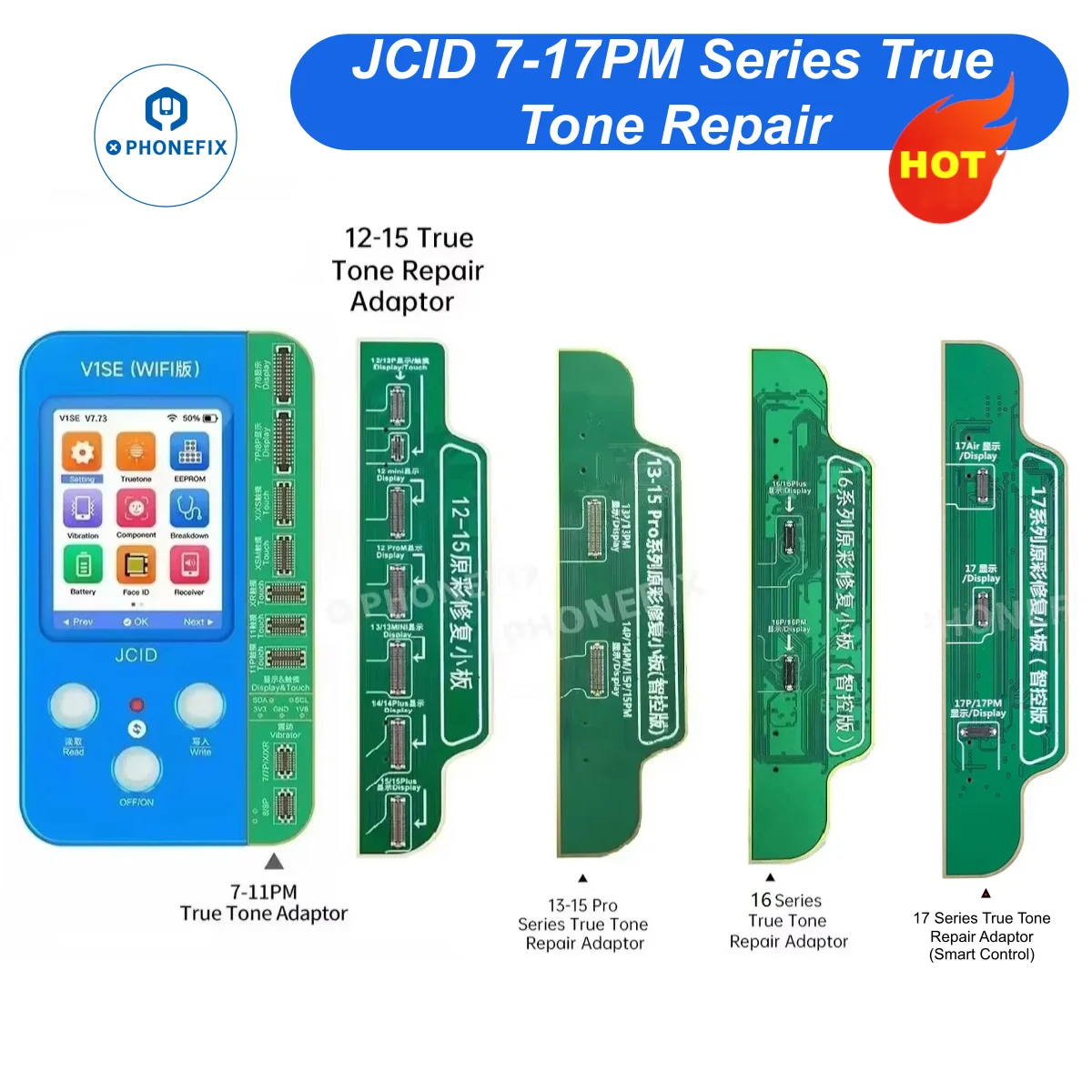 JCID V1SE(WIFi版) BA基盤8-15PMセット【新品未開封】 JC V1SE Wifiプログラマー iPhone 11 12 13 14 15 16 17Pro Max対応