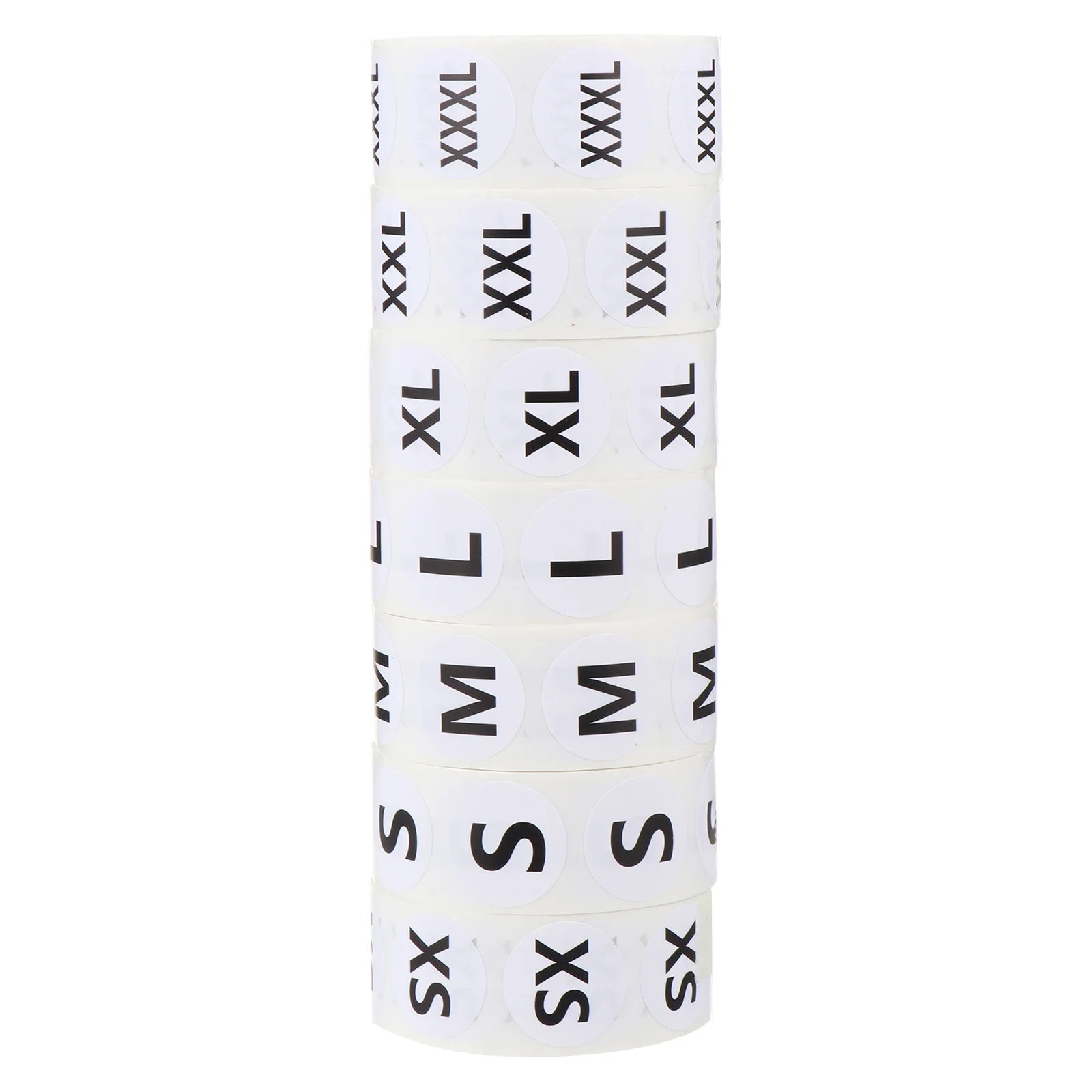 

3500 шт. наклеек с размерами одежды, круглые этикетки, самоклеящиеся, для футболок, 7 размеров в упаковке, для быстрой организации
