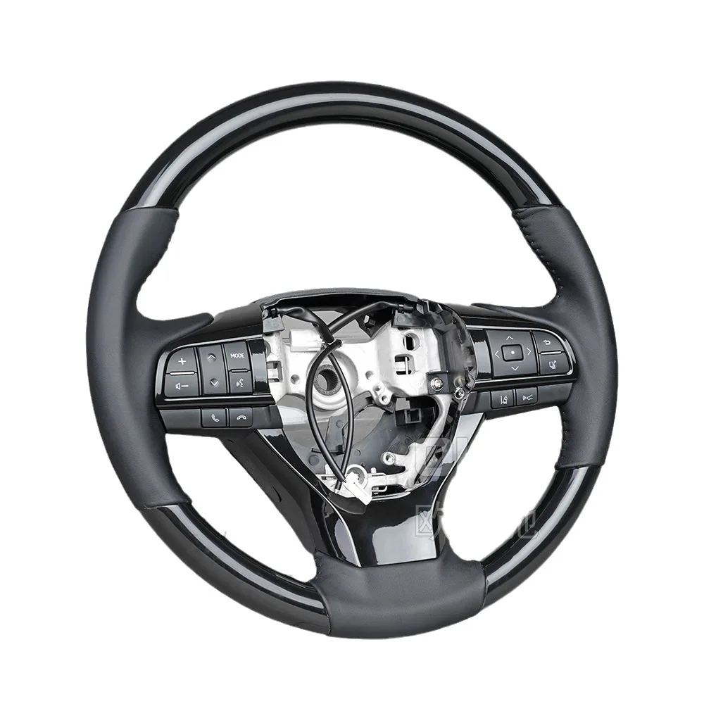 

Подходит для LEXUS Lexus ES200 rx350, модификация рулевого колеса автомобиля из плоской кожи из красного дерева в сборе