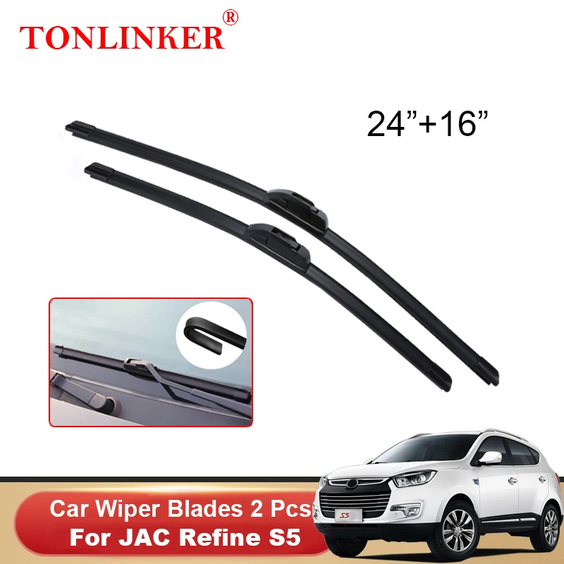 

TONLINKER Car Front Windscreen Wiper Blades For JAC Refine S5 2013-2019 2020 2021 Car Accessories Wiper Blade Brushes Cutter