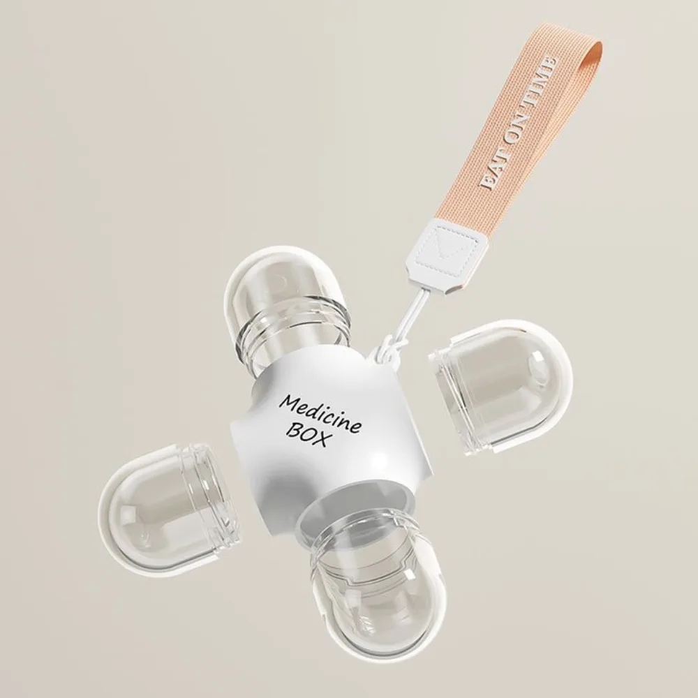 

Waterproof Weekly Pill Box Convenient Transparent Mini Pill Box Portable with Pendent Medicine Organizer Outdoor
