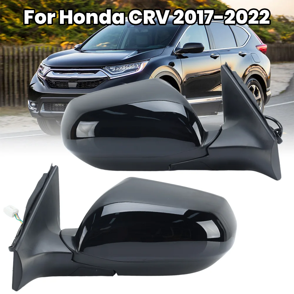 

3 Wires Side Mirror Assembly For Honda CRV 2017 2018 2019 2020-2022 US Version Black Manual Folding Door Mirror Car Accessories
