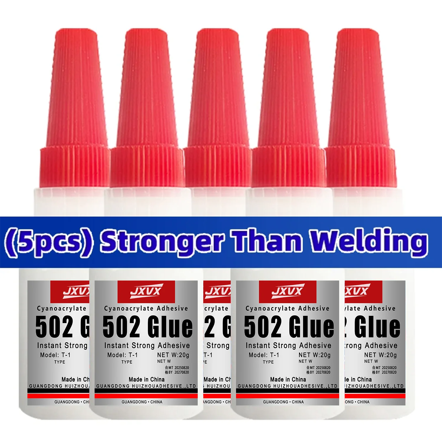20g 1-10PCS 502 Super Glue Plastic Professional Adhesive Transparent Cyanoacrylate Glue Fast Drying Odorless Long Lasting Bonding Strong Bond Liquid Insta Glue Tool Includes precision dispenser.