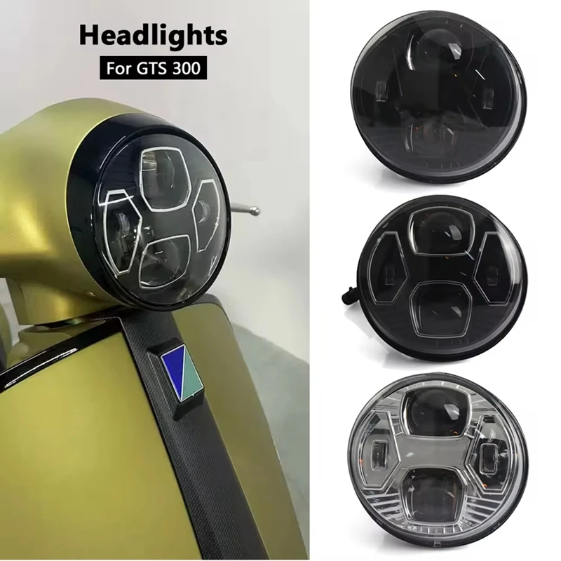 Motorcycle Accessories Front LED Headlight Headlamp Head Light Fairing For Vespa GTS300 Gts300 Gts 300 GTS 300 image 4