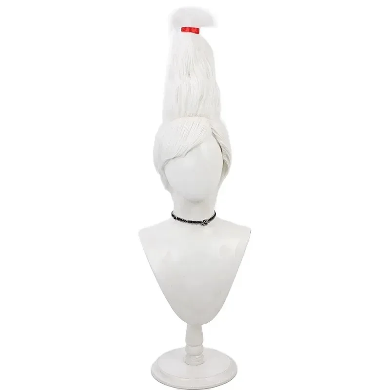 Parrucche di Halloween per capelli resistenti al calore anime cosplay Seiko Ayase di alta qualità bianche sintetiche + cappuccio per parrucca