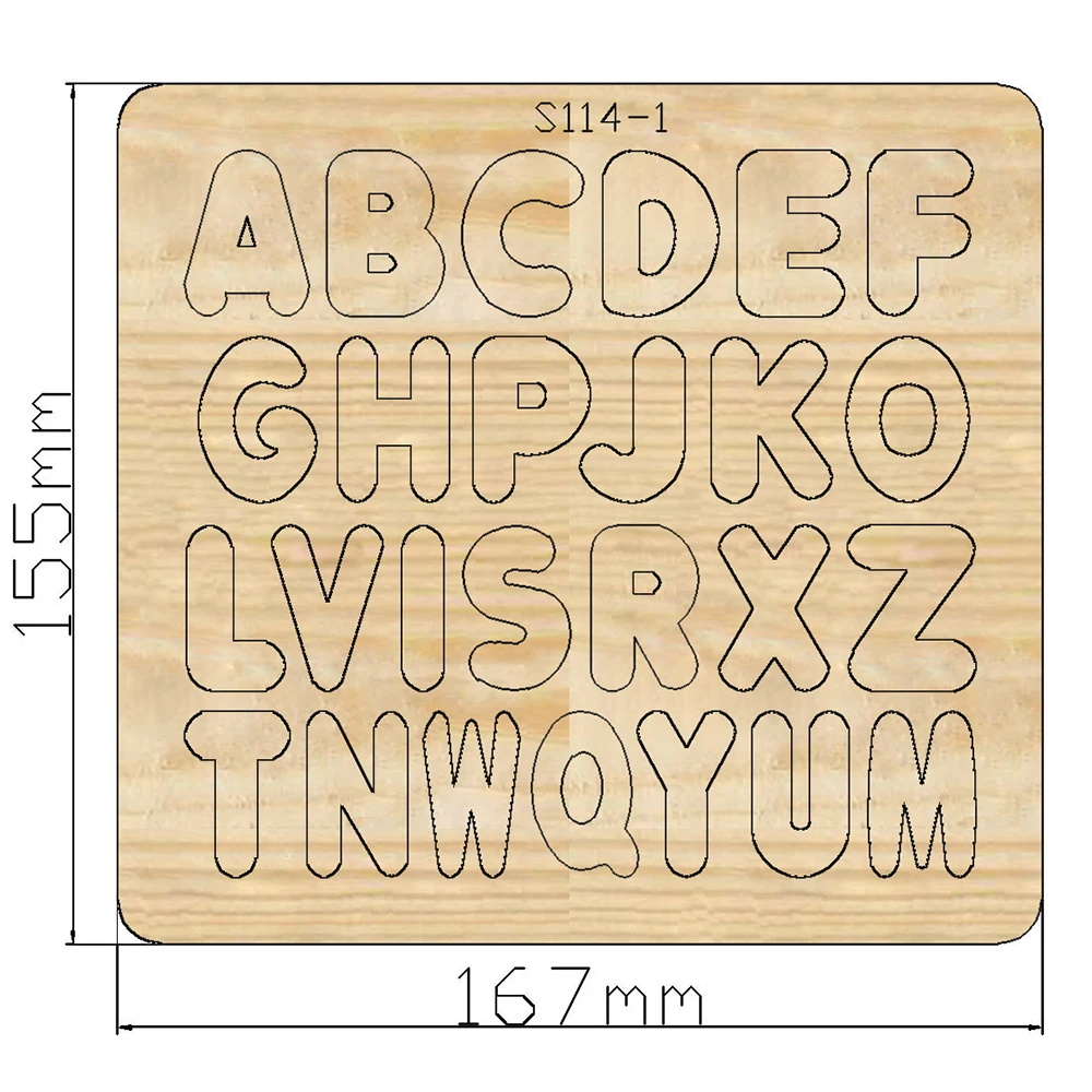 New English alphabet numbers Cutting Die Stencil Template for DIY Embossing Paper Photo Album Gift Cards Cut Cutters Wooden