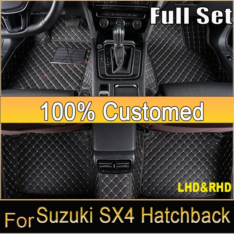 Car Floor Mats For Suzuki SX4 Hatchback 2018 2017 2016 2015 2014 2013 2012 2011 2010 2009 2008 2007 Carpets Rug Auto Accessories