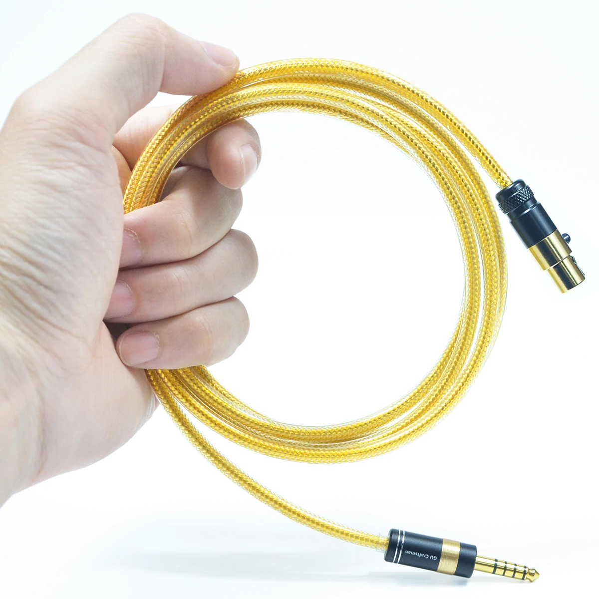 GUCraftsman 3ピン ミニXLR 6N OFCメタルシールド層ヘッドホンケーブル