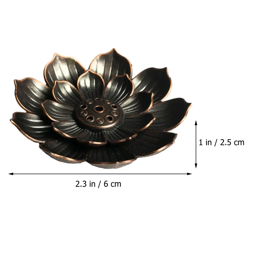 25Pcs Aluminum Alloy Lotus Incense Burner Elegant Handcrafted Censer for Incense Sticks Relaxation Sleep Aid Table Decoration