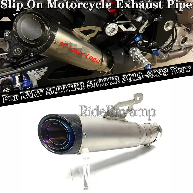 

Slip On For BMW S1000RR 2019 2020 S1000R 2021 2022 2023 Motorcycle Exhaust Escape Systems Modified Carbon Fiber Pipe SC Muffler