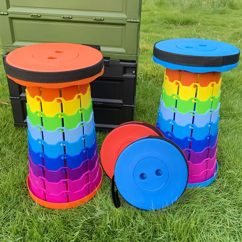 ストラップ付き折りたたみスツールチェア-ポータブルキャンプ釣りハイキングスツール、アップグレードされた屋外折りたたみシート、漁師へのギフト