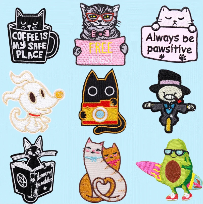 

10 Pcs Animal Embroidery Patches Embroidered Clothing Hat Bag Shoe Repair Material Phone Gift Box Decor DIY Accessory