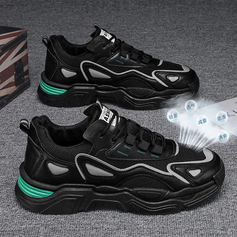 Mens Comfort Mesh Casual Sneakers Flexible Wear Resistant Outsole Short Run Daily Street Commute Footwear
