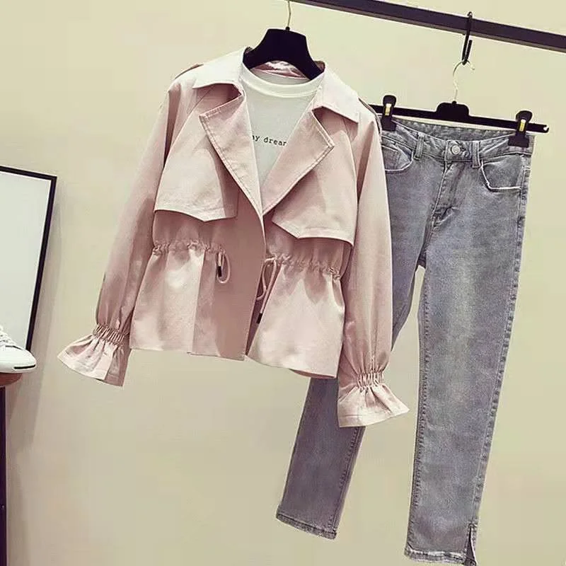 Short small windbreaker for women new fashionable loose and versatile waist-hugging slimming jacket