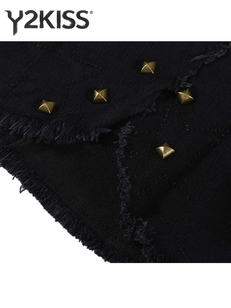 2026 Summer Women American Retro Black Low Rise Jean Shorts Goth Kpop Design Denim Shorts Y2K 2000s Japanese Harajuku Hot Pants view 3
