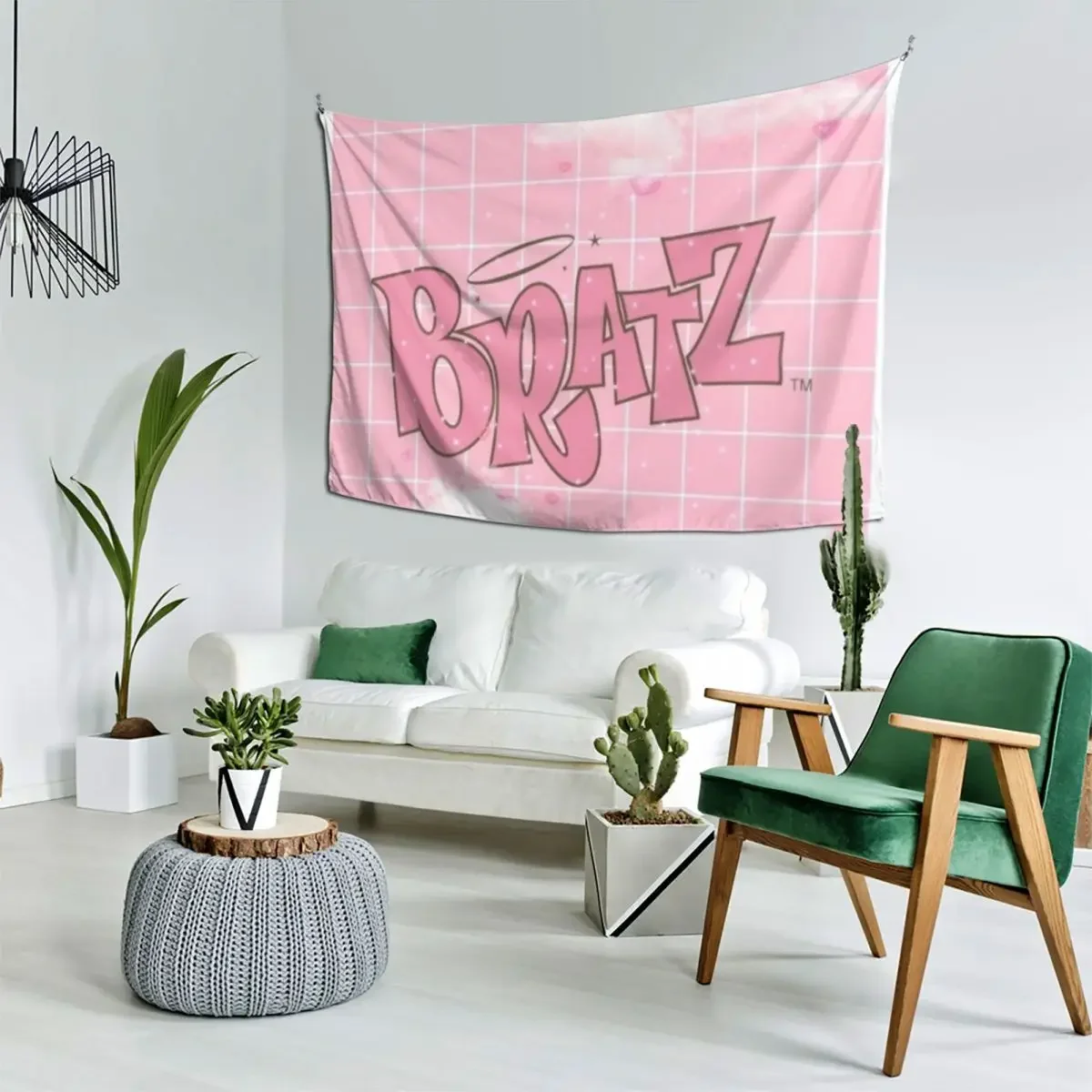 

pink bratz design Tapestry Room Decoration Korean Style House Decorations Decoration For Rooms Tapestry
