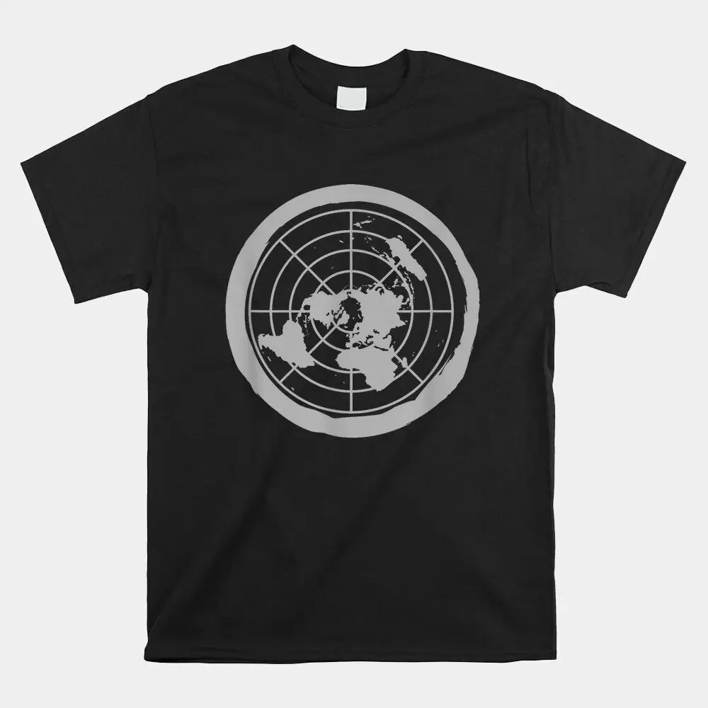 HOT SALE!! Map Of Flat Earth 90S Retro Vintage T-shirt Size S-5XL  High Quality 100%Cotton Short Sleeve