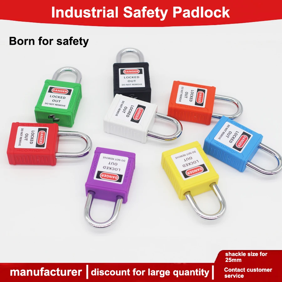 LOTO Lockout Industrial Safety Padlock 25mm Steel Shackle High Security Adecuado Para Aplicaciones Industriales Y Electricas