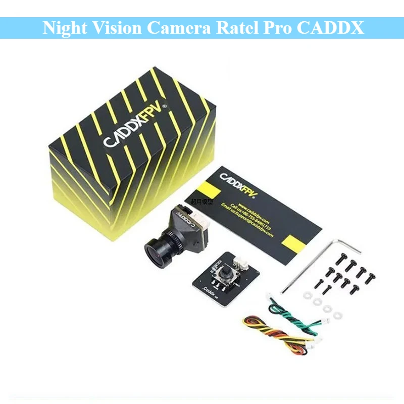 Cámara de visión nocturna FPV Starlight Ratel Pro CADDX 1500TVL 9,5g ultraligera FOVD NTSC/PAL CMOS para Dron FPV RC expansión DIY