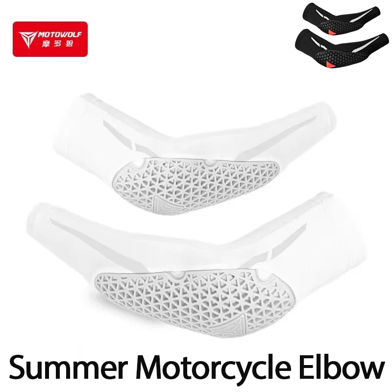 MOTOWOLF Motocross Elbow Protector Summer Motorcycle Elbow Pads Motorbike Cycling Elbow Protection Motorcyclist Equipment