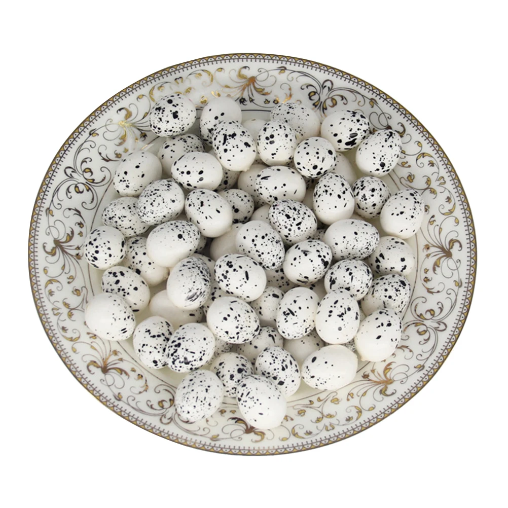 

50 Pcs Artificial Bird Eggs for Crafts Speckled Simulation The Bird's Nest Child