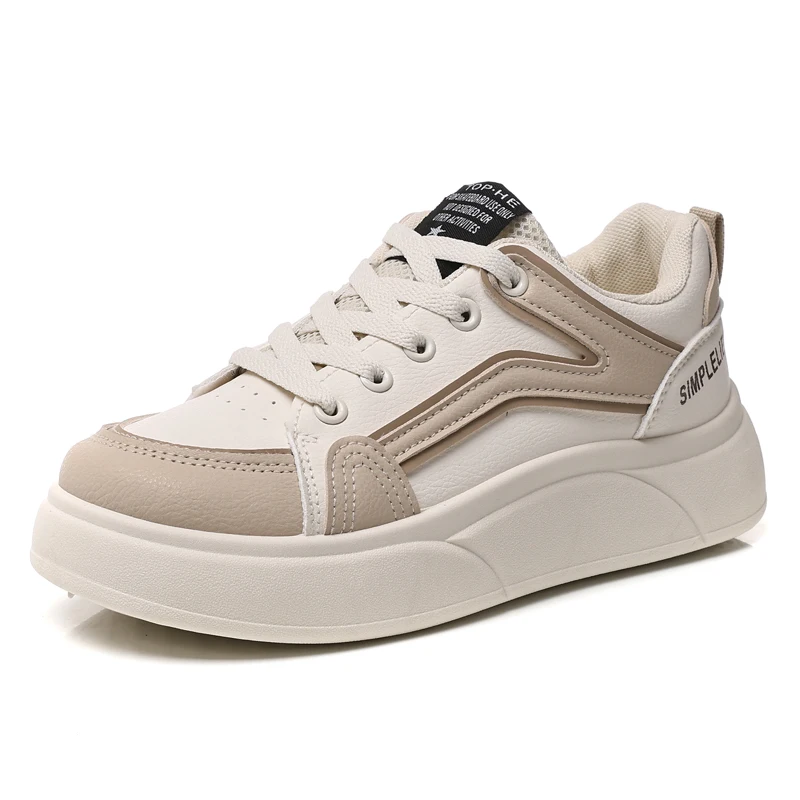 

Новые массивные женские кроссовки на мягкой толстой подошве, универсальная кожаная повседневная белая женская обувь, спортивная обувь для тенниса на платформе для девочек