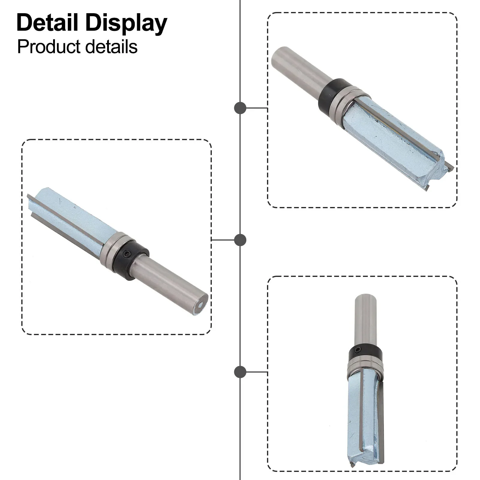 

12mm Shank Router Carbide Alloy Router Anti Kickback Design Enclosed & Lubricated Bearing Hand Making Projects DIY Woodworking