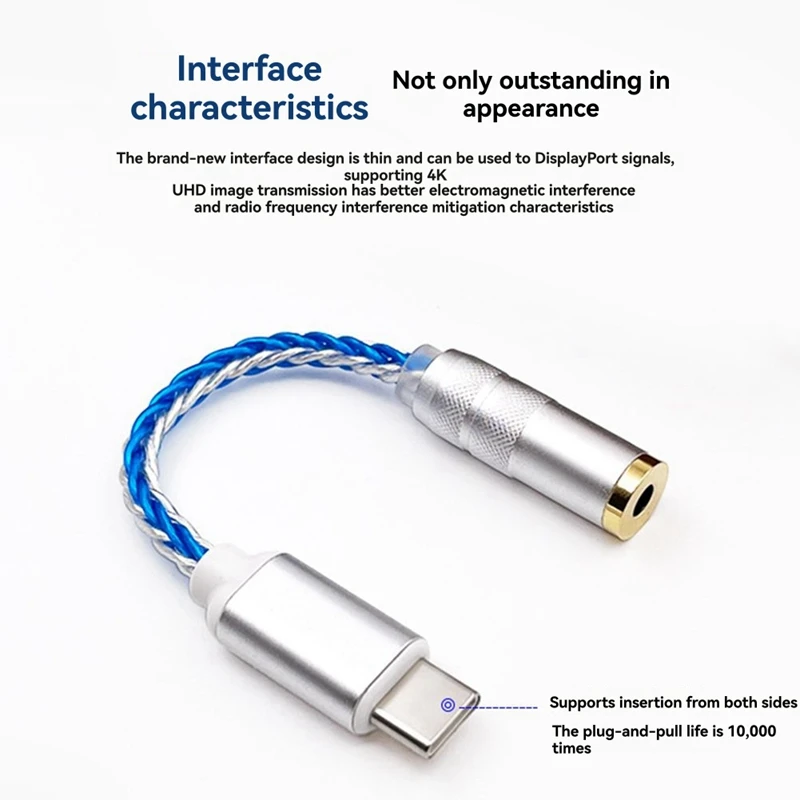 Type-C to 3.5mm Digital Audio Adapter JM6 Pro CX31993 Hifi Mobile Headset USB Decoding Amplifier